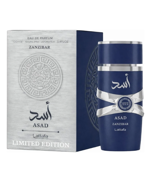 Perfume Lattafa Asad Zanzibar Limited Eau de Parfum Masculino 100ml Original