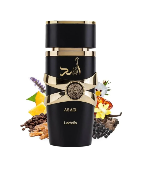 Perfume Masculino Asad Lattafa Eau de Parfum 100ml – Âmbar Especiado Intenso e Marcante