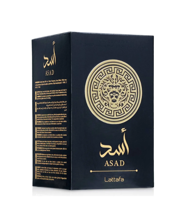 Perfume Masculino Asad Lattafa Eau de Parfum 100ml – Âmbar Especiado Intenso e Marcante